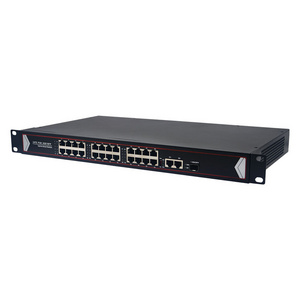 10/100Mbps 24 Port PoE Switch With 2 Gigabit Uplink 1 SFP 48V 260W Power Over Ethernet Switches Smart Detection