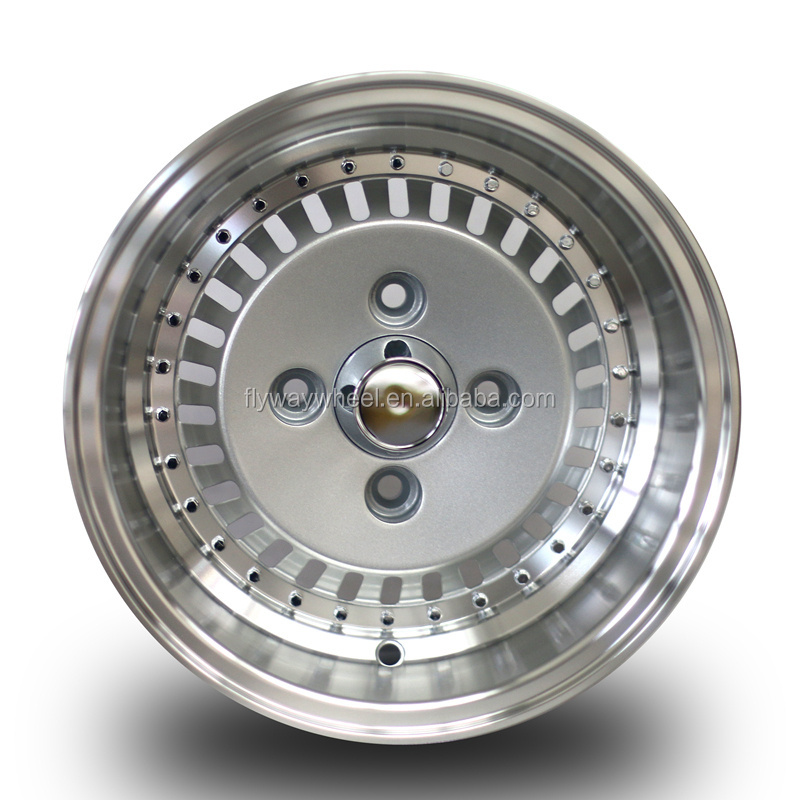 Flyway FE949 13x7.0  ET -10~0 Silver/gold Machined lip Alloy Wheel For Classic Old Cars