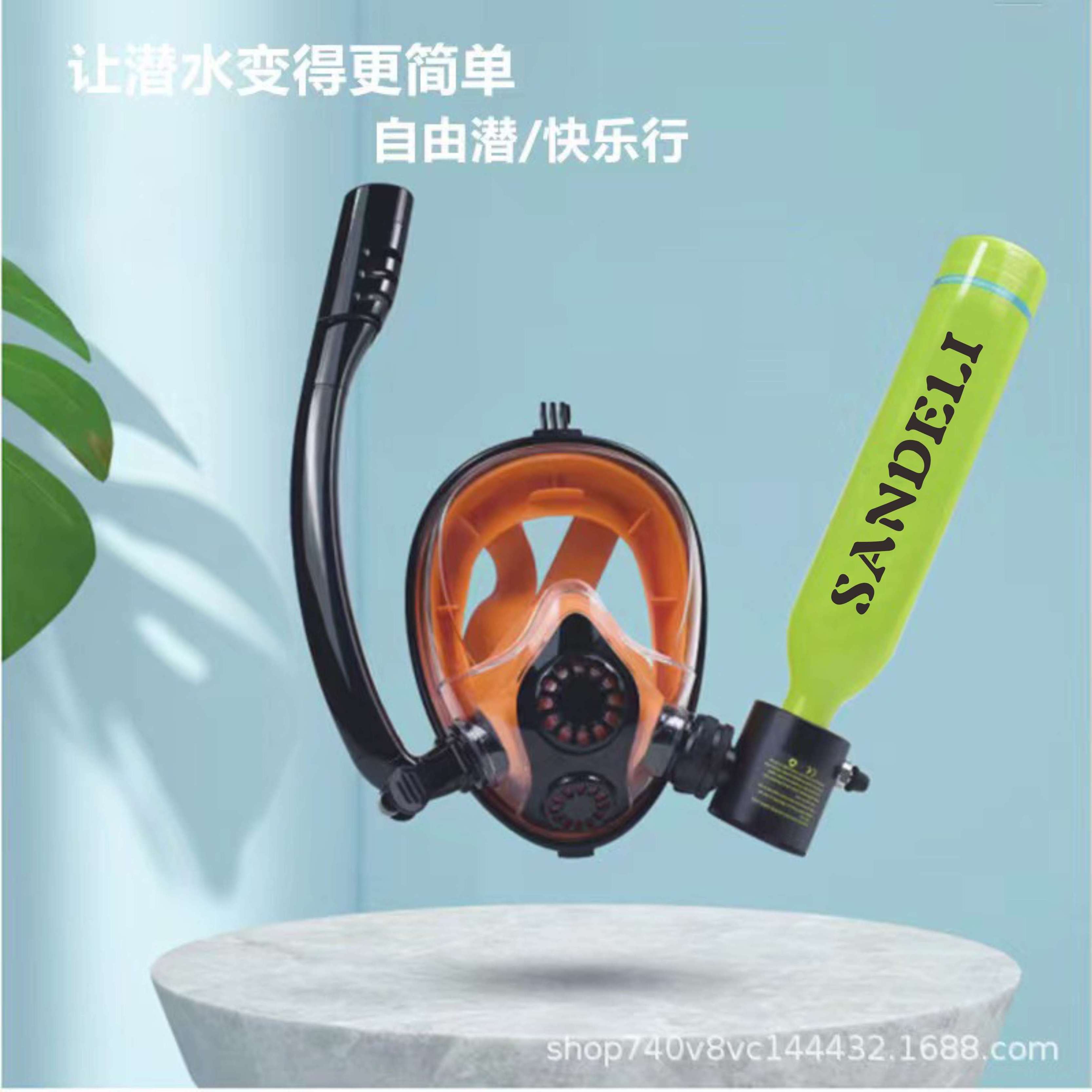 2024 Mini oxygen bottle diving underwater respirator swimming Underwater breathing apparatus breathing oxygen tank