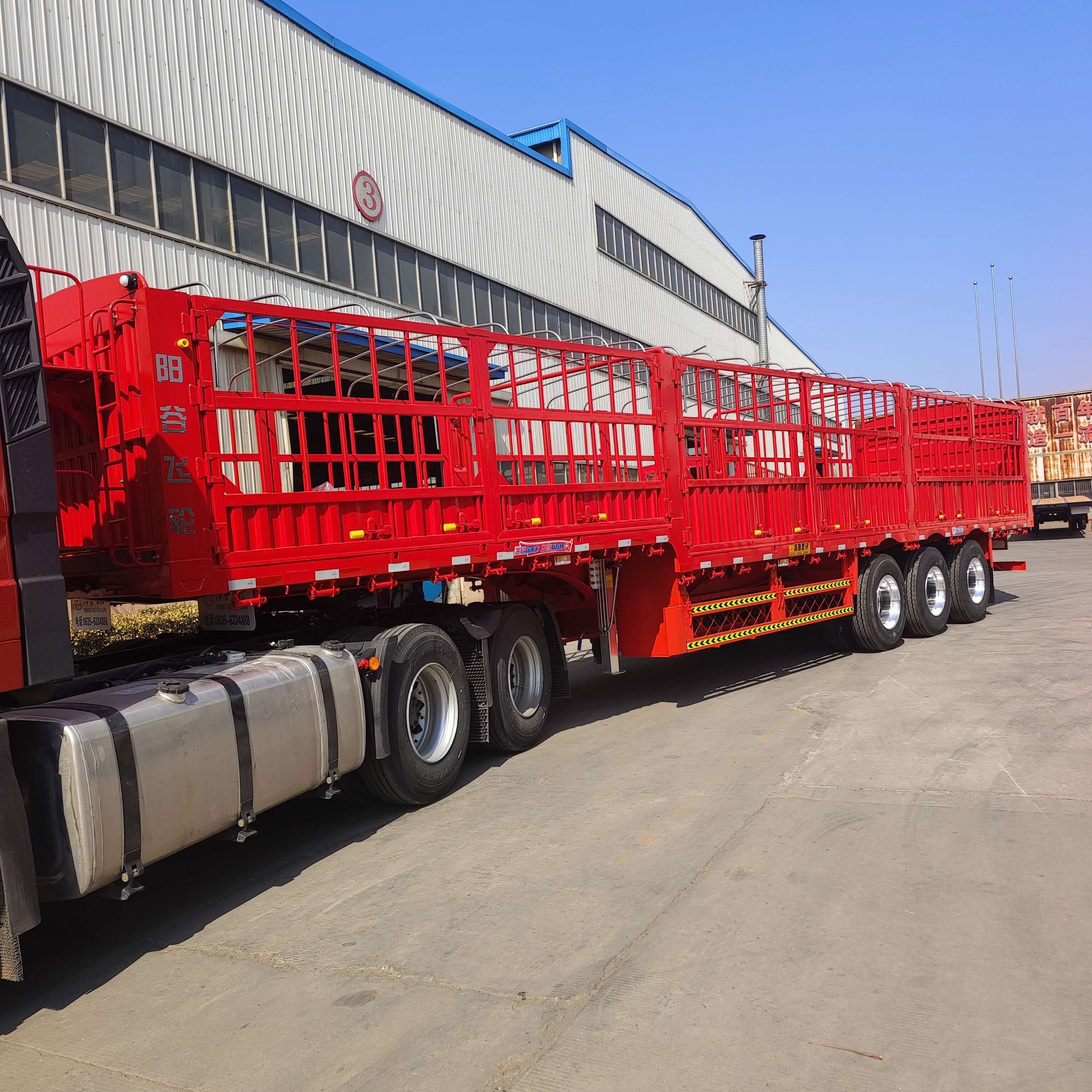 Manufacturer customized truck trailer 13m warehouse gate transport semi-trailer for sale