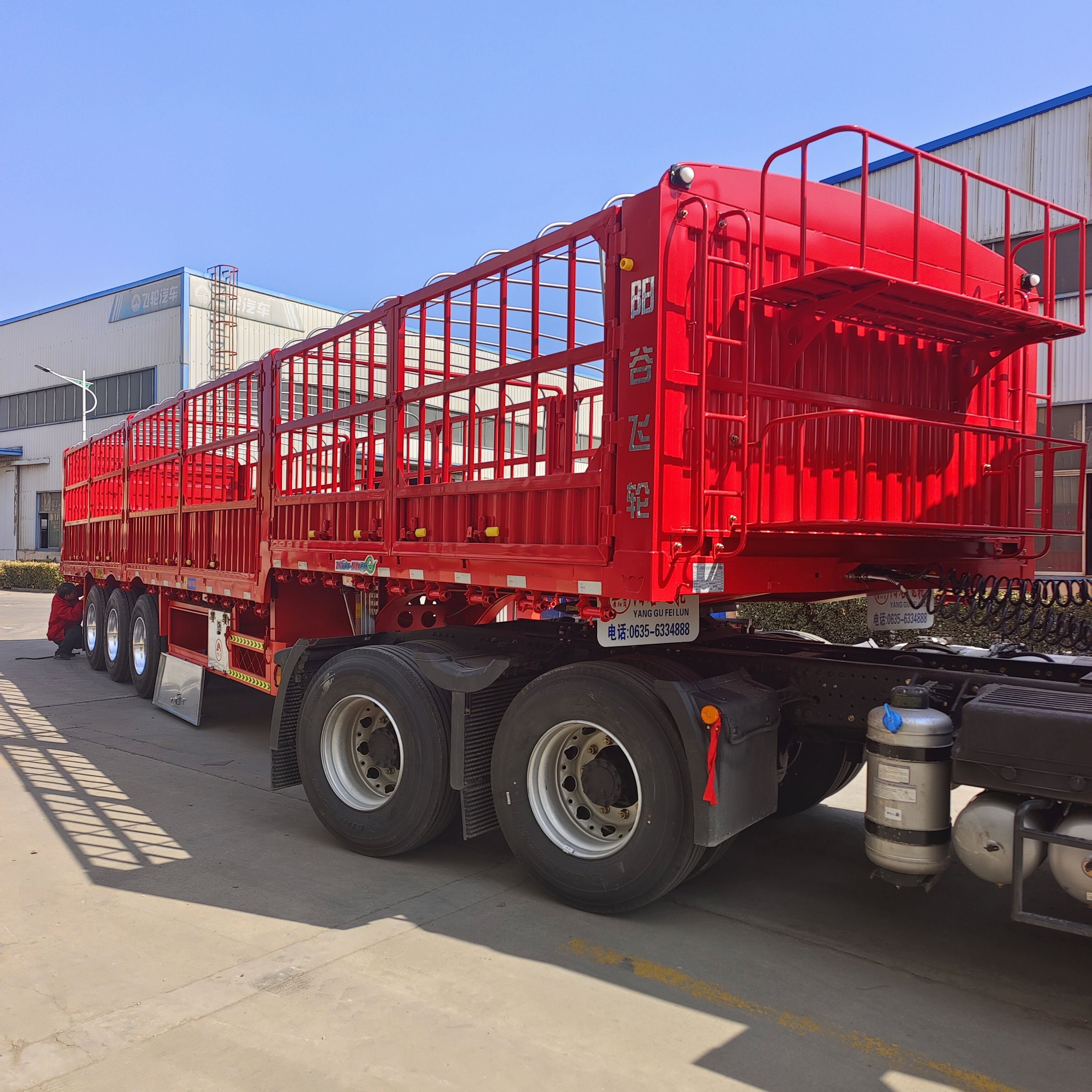 Manufacturer customized truck trailer 13m warehouse gate transport semi-trailer for sale