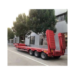 special transportation 40ft 50 ton Flatbed semi trailer 3 axle Flat Bed Truck Trailer for sale