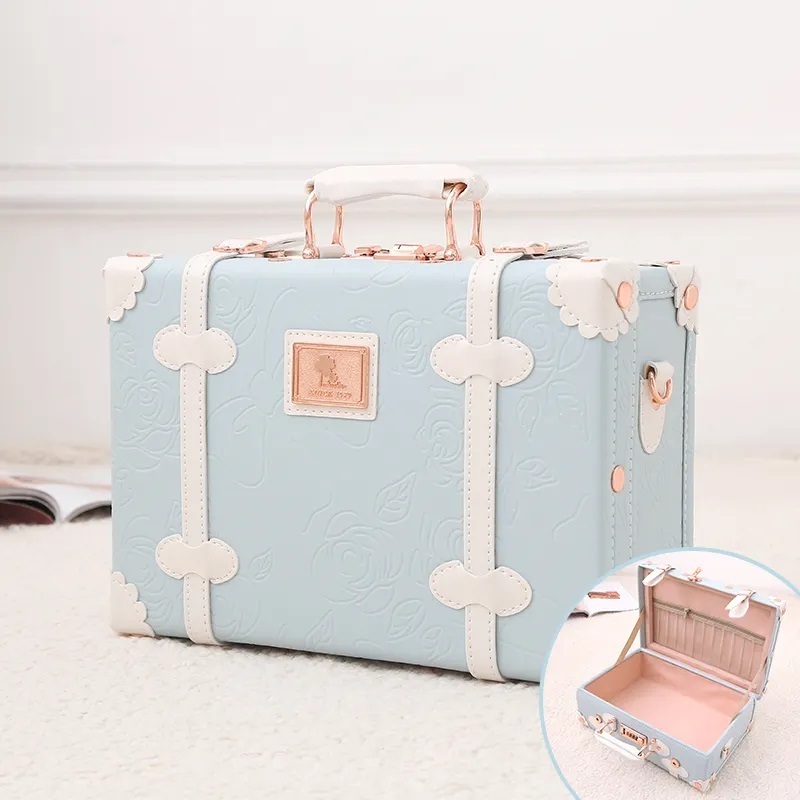 Retro Mini Suitcase Female Password Cosmetic Case Small Bag Suitcase 13 Inch Suitcase