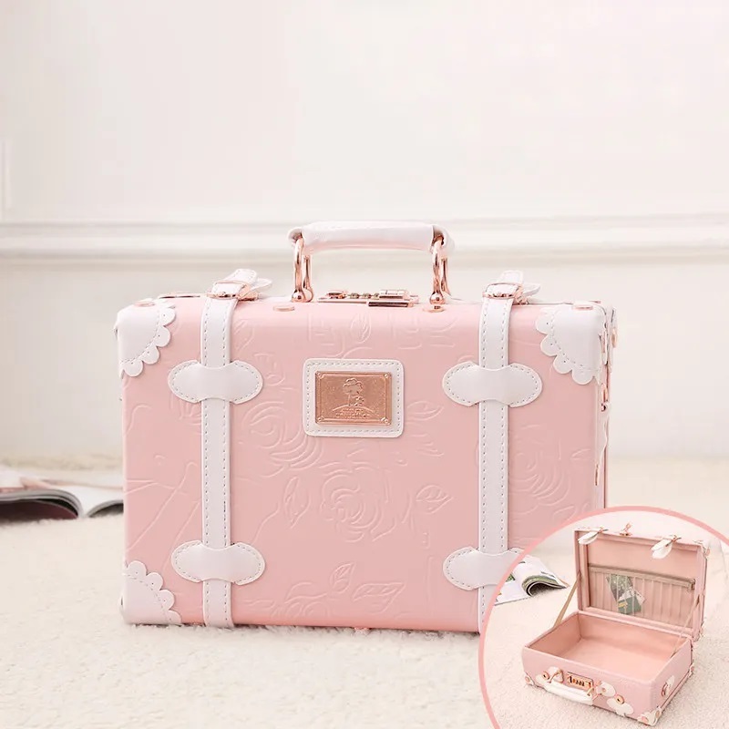 Retro Mini Suitcase Female Password Cosmetic Case Small Bag Suitcase 13 Inch Suitcase