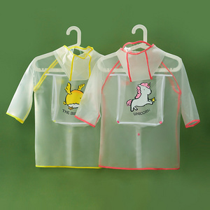 Girls Boys Cartoon Toddler Rain Wear Children Transparent Raincoat Jacket Poncho S-2XL Kids Rain Coat