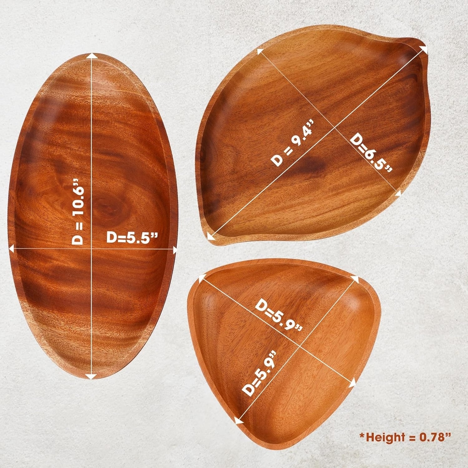 Luxury leaf shape steak serving tray wood plate dishes food wedding dinner acacia wooden charger plate wholesale wooden plate