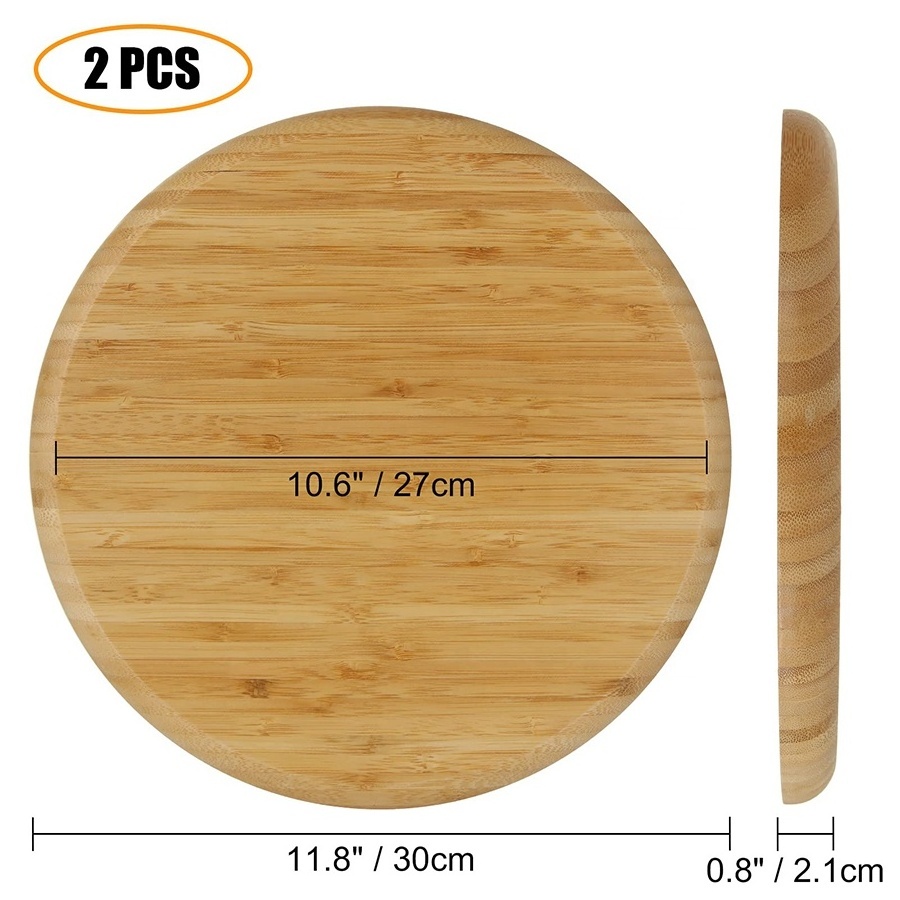 High quality kitchen round bamboo charger plate bamboo dishes