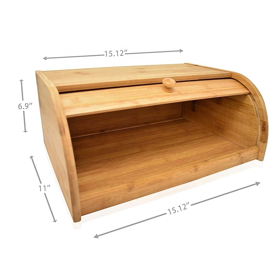 High quality home kitchen tools storage box bamboo bread box