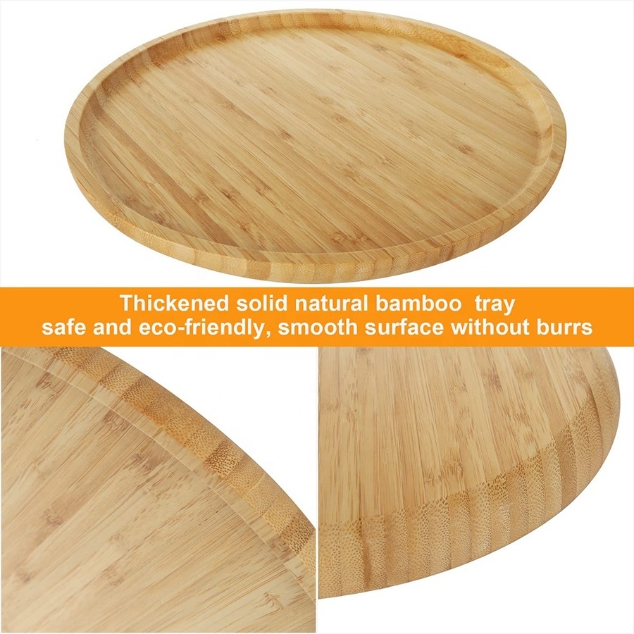 High quality kitchen round bamboo charger plate bamboo dishes