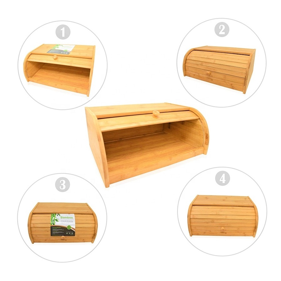 High quality home kitchen tools storage box bamboo bread box