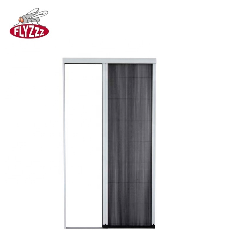 custom plisse mosquito net insect horizontal opening pleated screen door