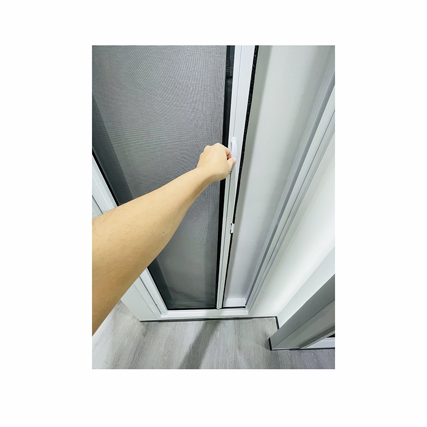 Small Moq Factory Sliding Door Insect Screen Aluminum Frame Fiberglass Mesh Screen Door