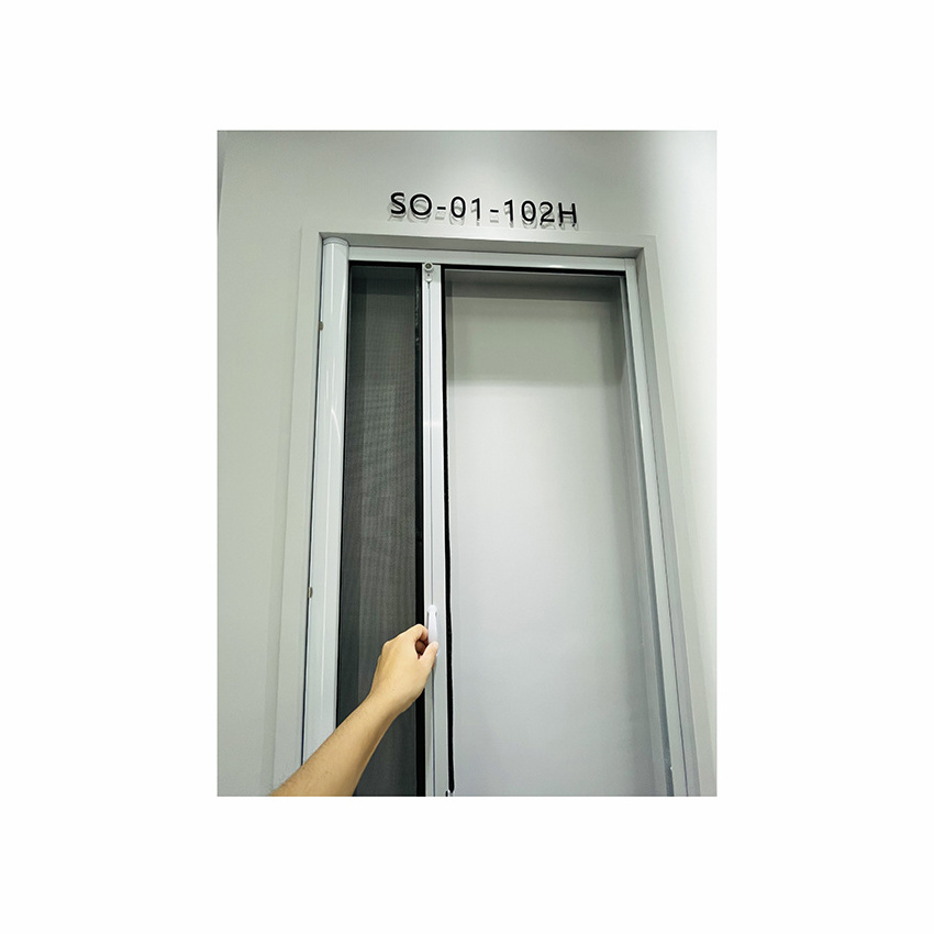 Small Moq Factory Sliding Door Insect Screen Aluminum Frame Fiberglass Mesh Screen Door