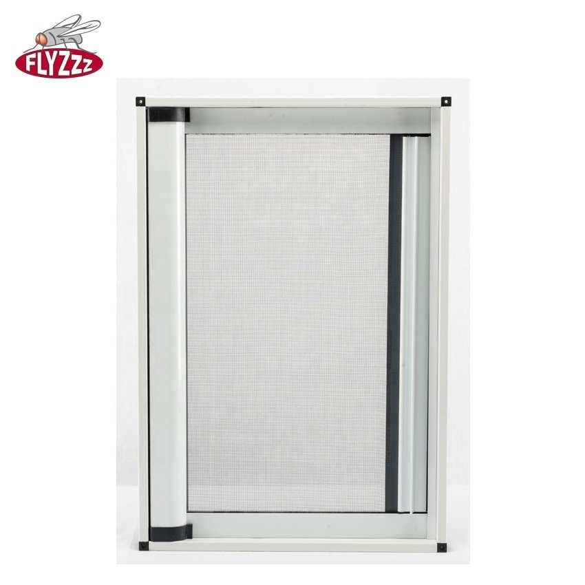 DIY horizontal open insect protection rolling screen door