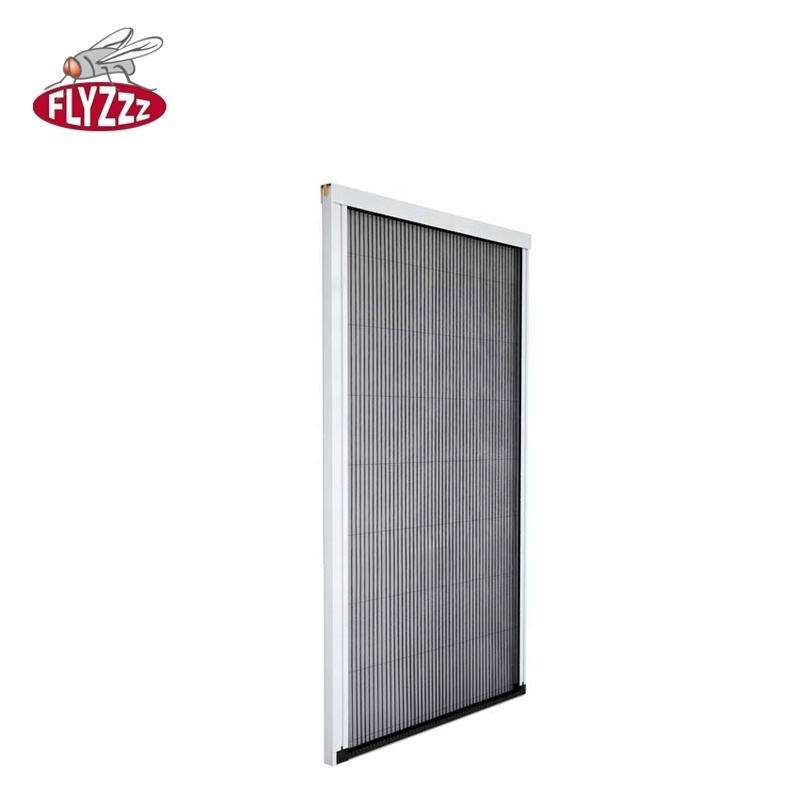 custom plisse mosquito net insect horizontal opening pleated screen door