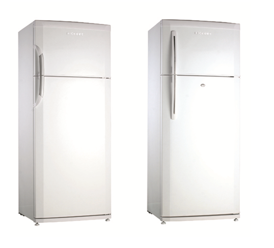 450L household double door top freezer retro fridge handles