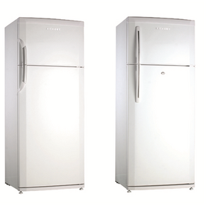 450L household double door top freezer retro fridge handles