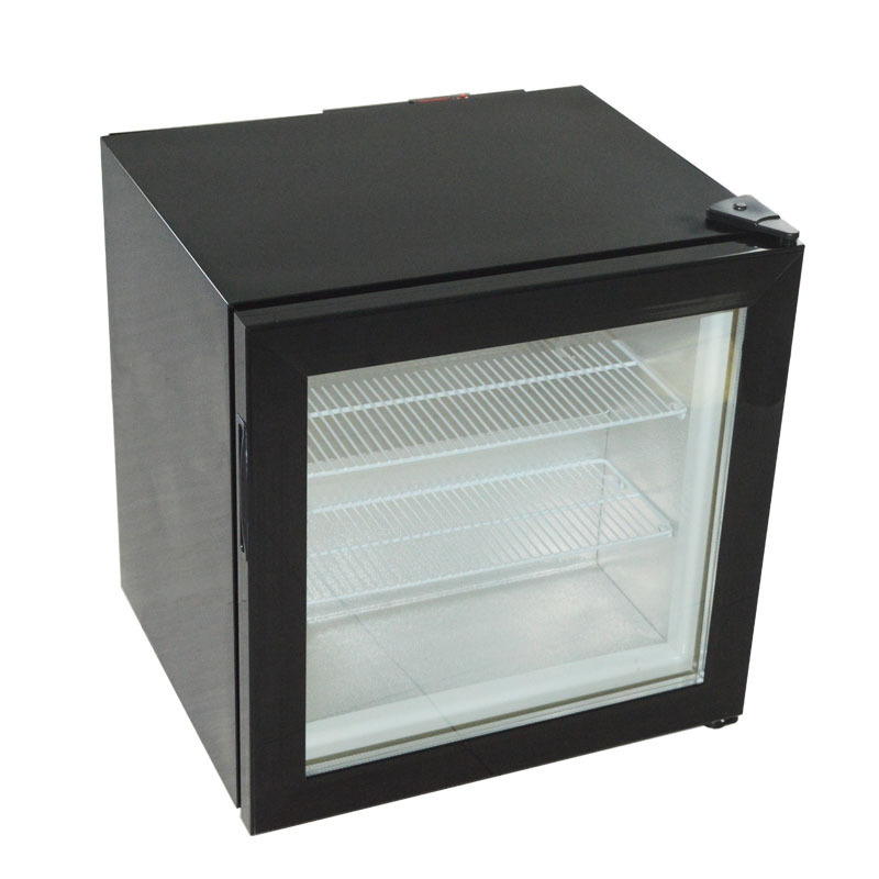 55L 220V Mini Vertical Freezer Display Cabinet Small Household Refrigerator Commercial Glass Ice Cream Freezer