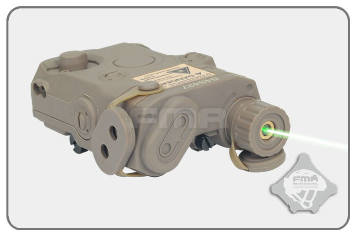 FMA AN/PEQ-15 Style Battery Box Laser Version Outdoor Hunting Green Laser Flashlight (BK/DE/FG) TB544