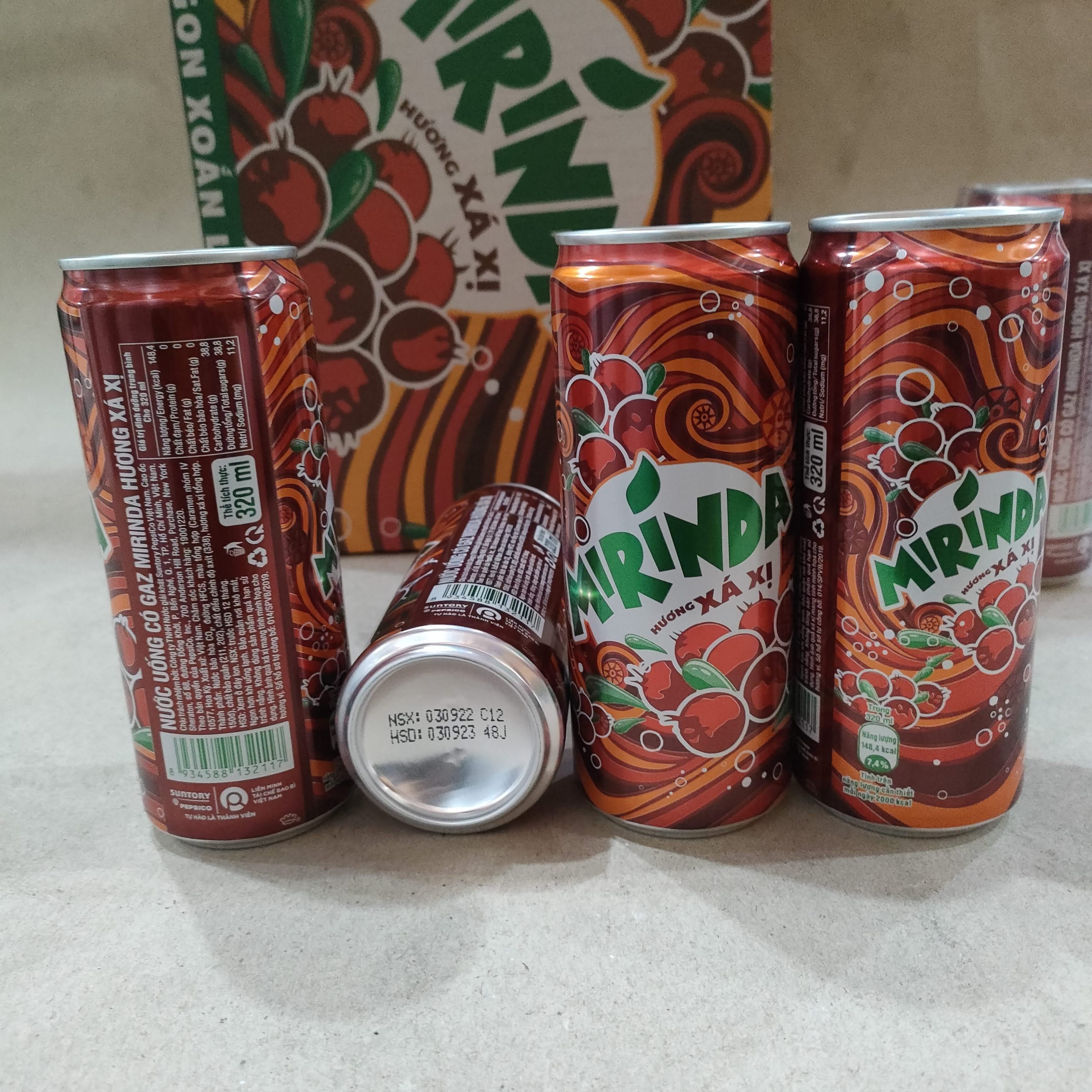 Mirinda Sarsi Soft Drink Can 320ml/ Wholesale Vietnamese Mirinda Carbonated Soft Drink Sarsi Exporters