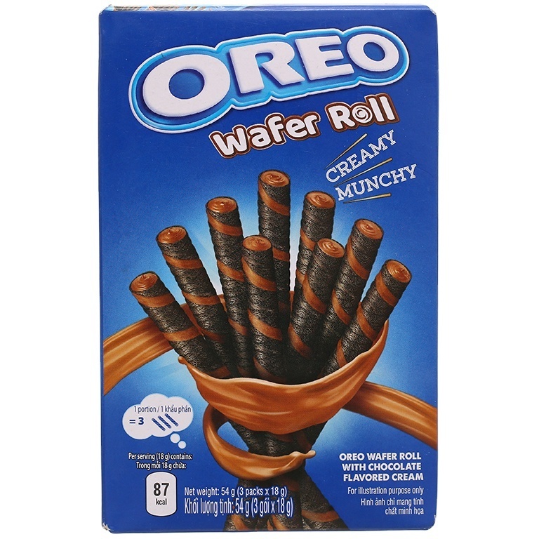 Oreoo Wafer Roll Chocolate Oreo Biscuits 54g x 20/ Wholesale The Best Seller Oreoo Wafers Rolls/ Oreo Wafer Roll Vietnam Export