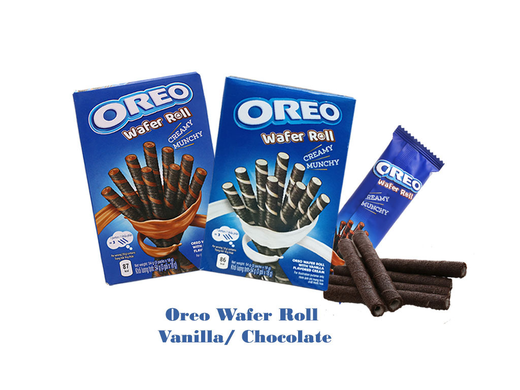 Oreoo Wafer Roll Chocolate Oreo Biscuits 54g x 20/ Wholesale The Best Seller Oreoo Wafers Rolls/ Oreo Wafer Roll Vietnam Export