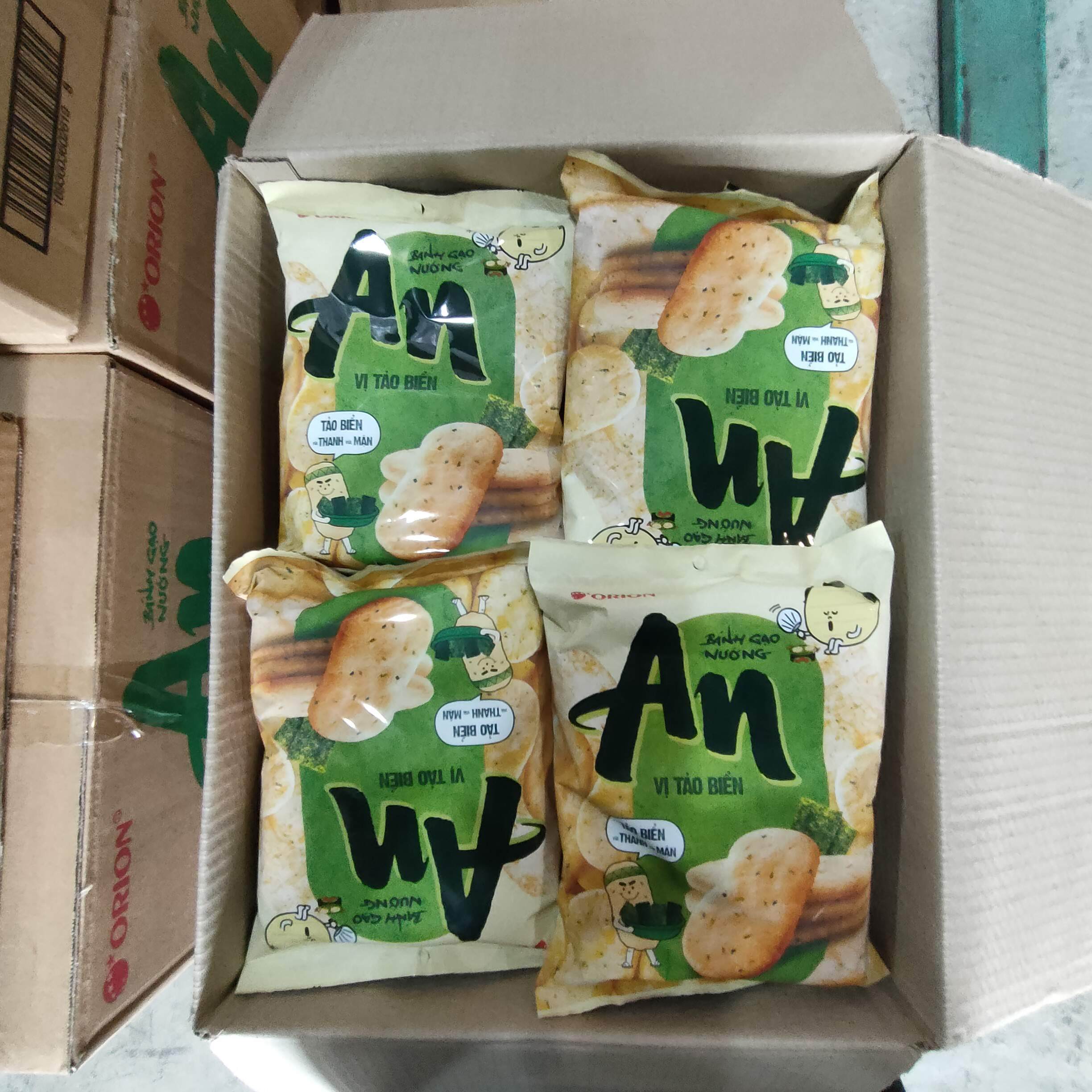 Wholesale Vietnamese An Rice Cracker 111.3g Seaweed Flavor x 10 Bgas