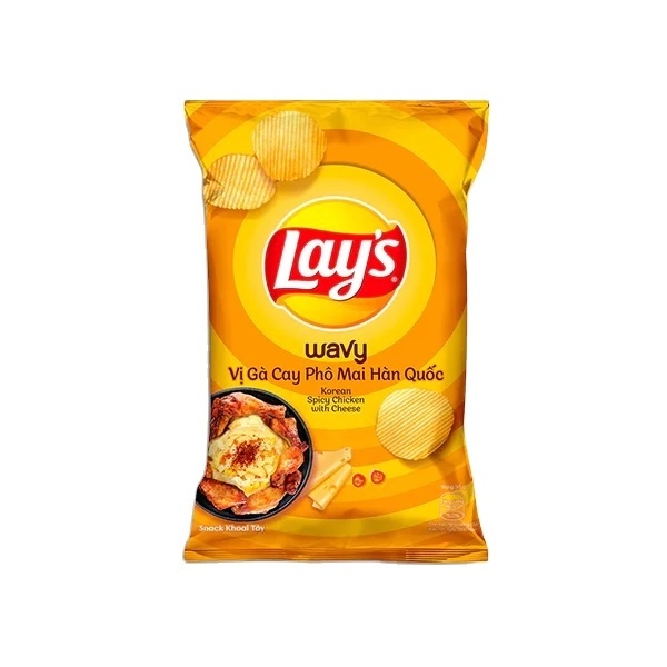 Wholesale Lays Chips Potato Snacks Spicy Korean Chicken 90g Lay's Low-priced High-quatity Snacks Potato Chips Vietnam Exporter