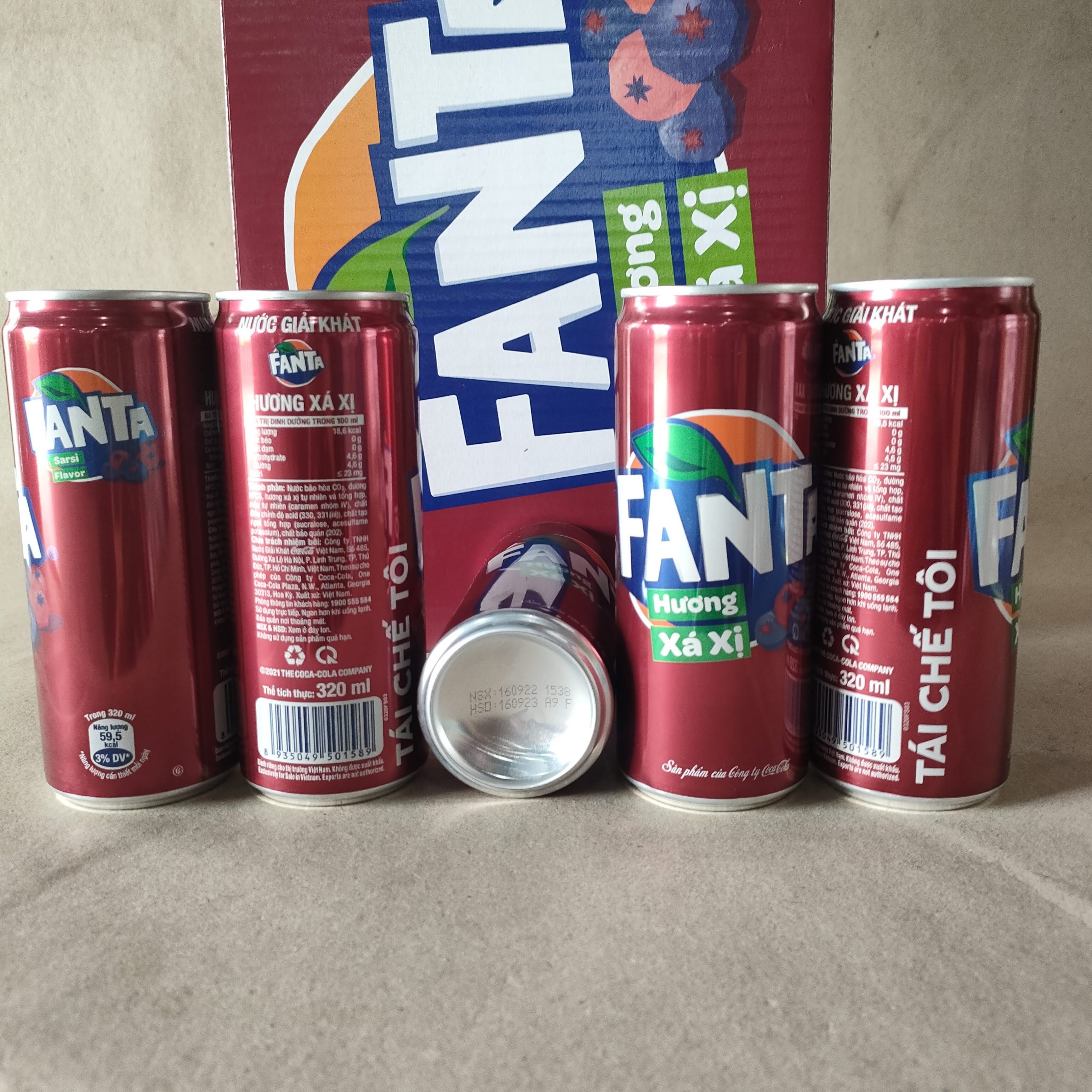 Fanta Sarsi Carbonated Soft Drinks Can 320ml x24/ Vietnamese Carbonated Drinks Fanta Sarsi Exporter Cheap Price