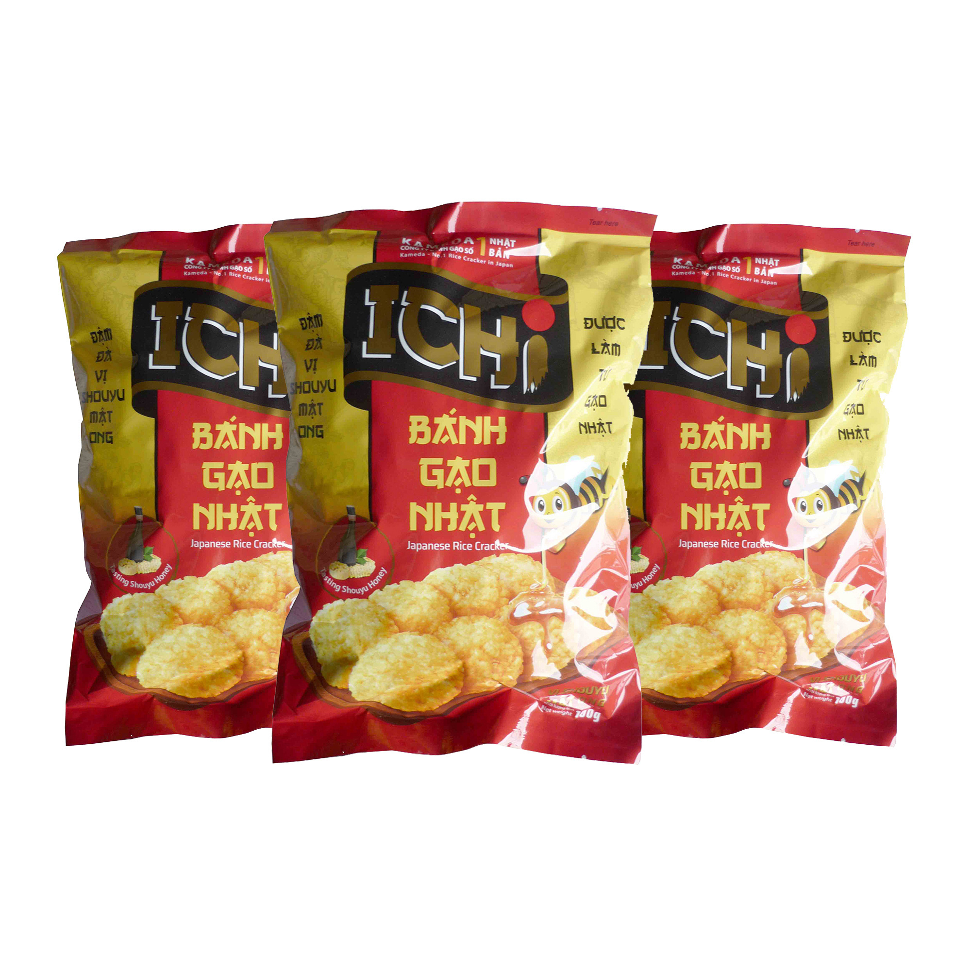 Japanese Crispy Rice Cracker Honey Taste Bag 100g