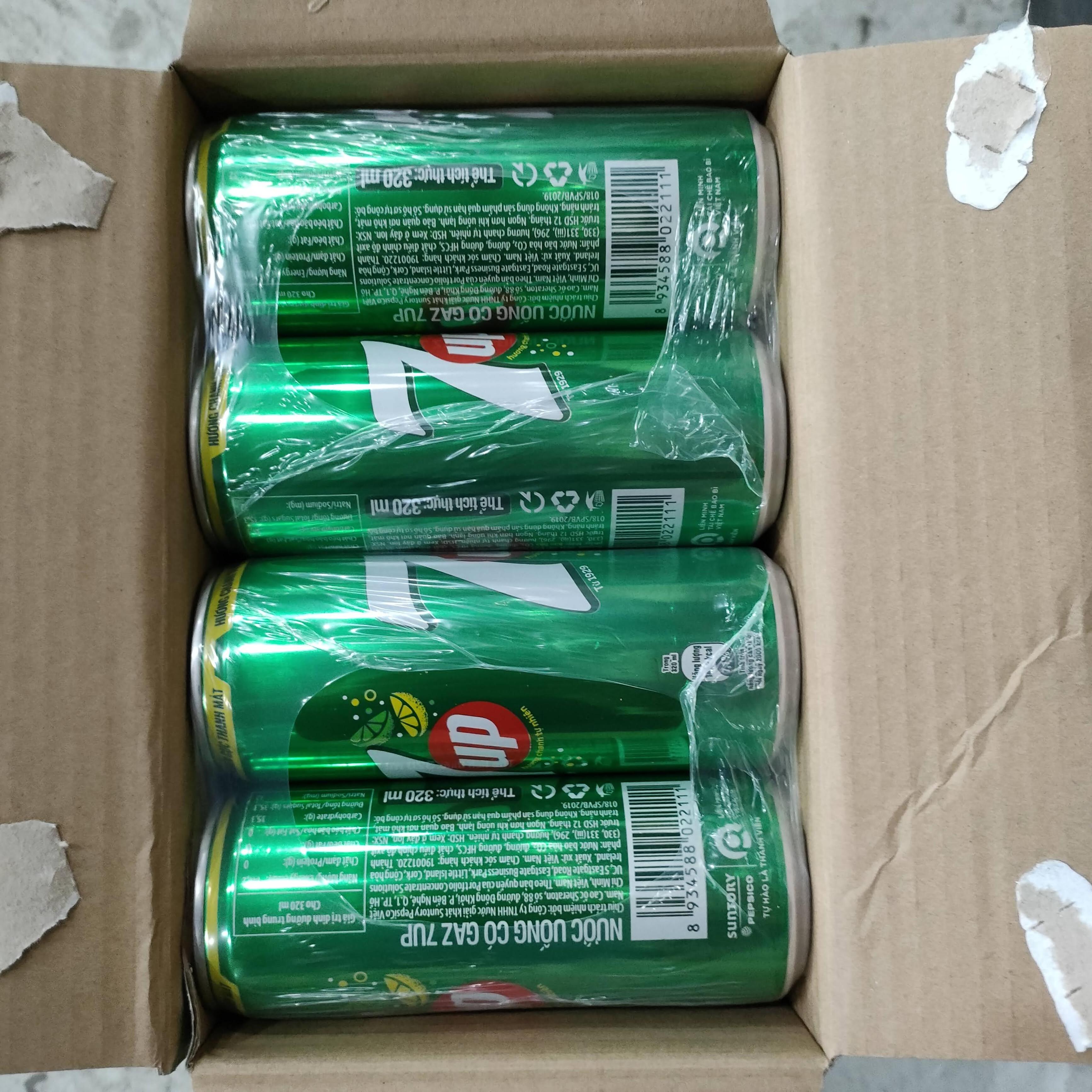 Wholesale Fruit Flavor Carbonated Soft Drink 7Up 320ml exotic drink Hot Product Soft Drink Beverages From Vietnam