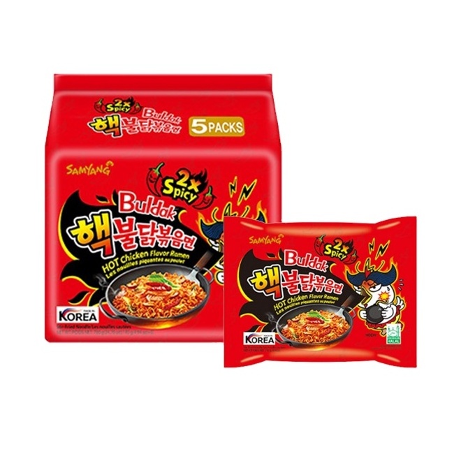 Samyangg Buldak Extreme Hot Chicken Ramen Noodles 140g / Wholesale Korean Instant Noodle 2x Spicy Hot Chicken Ramen Noodle