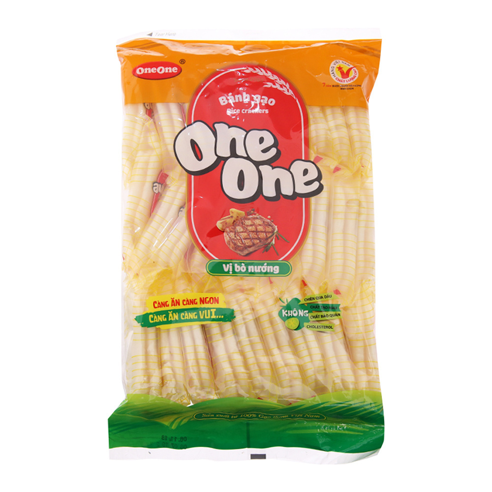 Vietnam Rice Cracker Beef Flavour One One Bag 150g