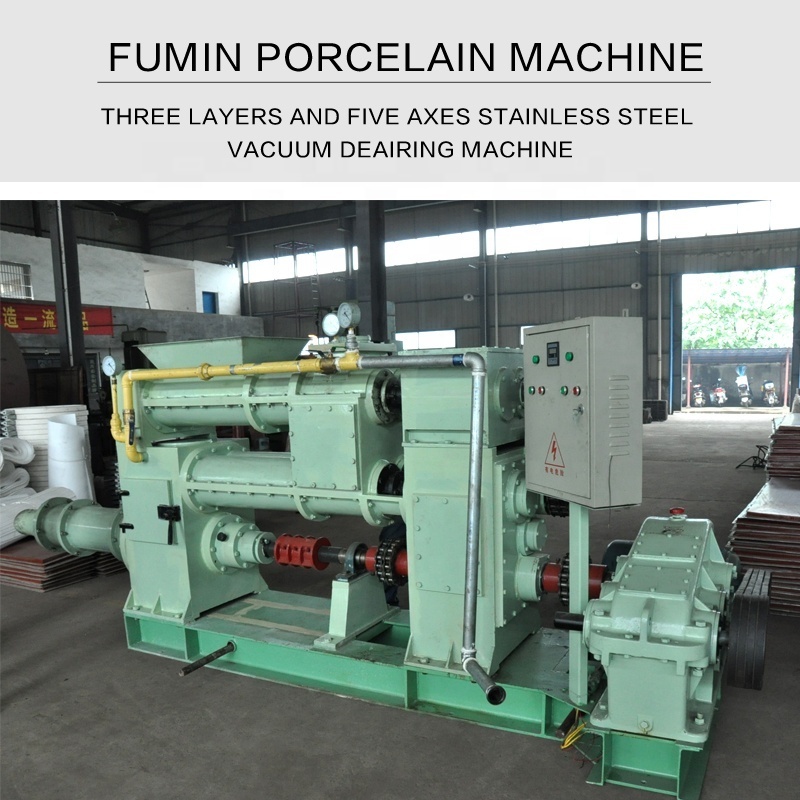 five axis vacuum caly pug mill extruder auger mill capacity Ceramic Raw Material mug cup bowl plate tableware de-airing pug mill