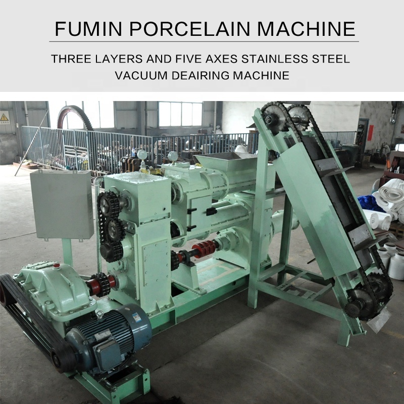 five axis vacuum caly pug mill extruder auger mill capacity Ceramic Raw Material mug cup bowl plate tableware de-airing pug mill