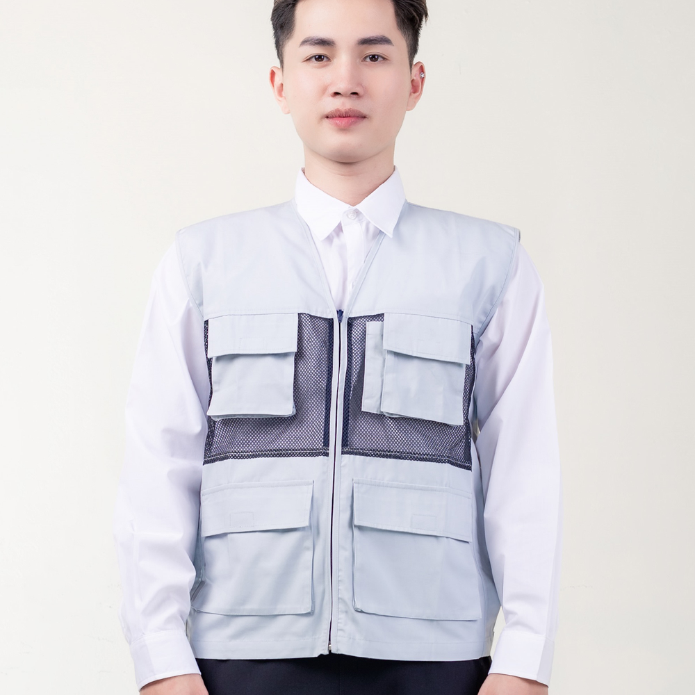 High visibility work wear uniform men reflective safety clothing vest from FMF VN Verified Manufacturer clothes ODM/OEM Service