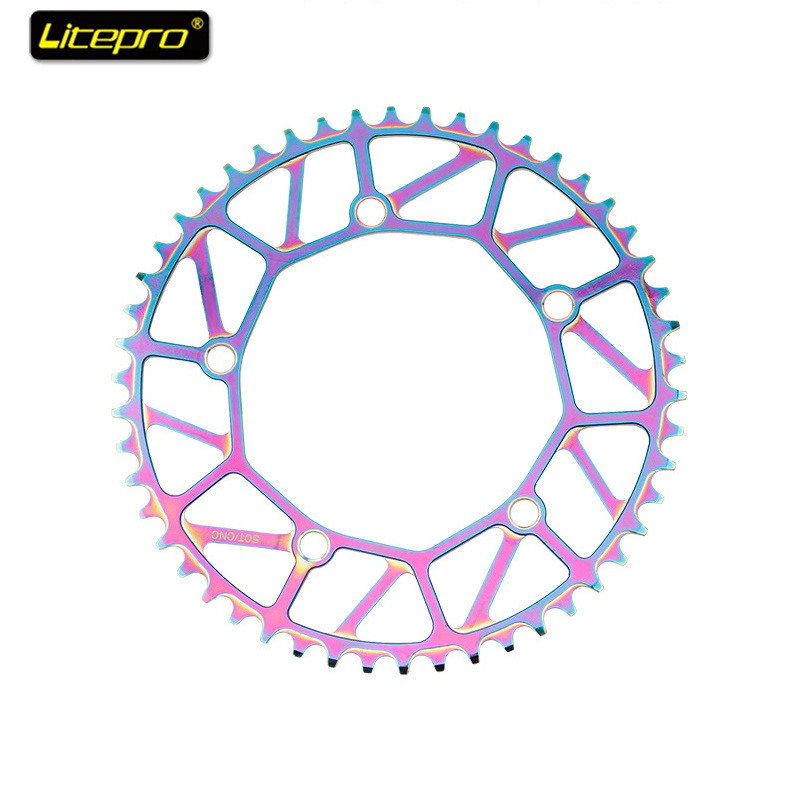 Litepro 130 BCD 9 10 11 Speed Chain Wheel  Road Folding Bicycle Hollow CNC Alloy Single Disc 46/48/50/52/54/56/58 T Chain Ring