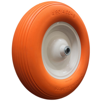 6 inch Colorful Solid 3.00-8 3.25-8 4.00-8Polyurethane Puncture Proof Flat Free PU Foam Caster Tyre Wheel Tires for Wheelbarrow