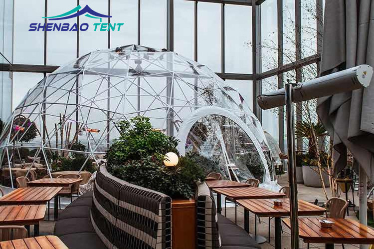 trade show tent Outdoor Dining Hot Selling iron Geodesic glamping Dome Tent tents for events igloo douse for sale