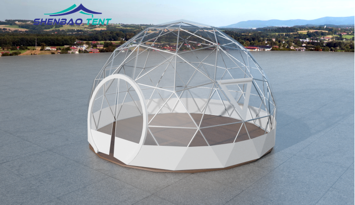 trade show tent Outdoor Dining Hot Selling iron Geodesic glamping Dome Tent tents for events igloo douse for sale