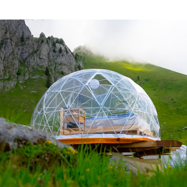 Outdoor Camping In Transparent Bubble House 5M Geo Domes Dome Glass Igloo Outdoor