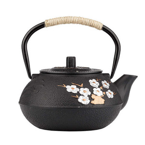 Factory supply Japanese style cast iron tea pot water kettle with strainer