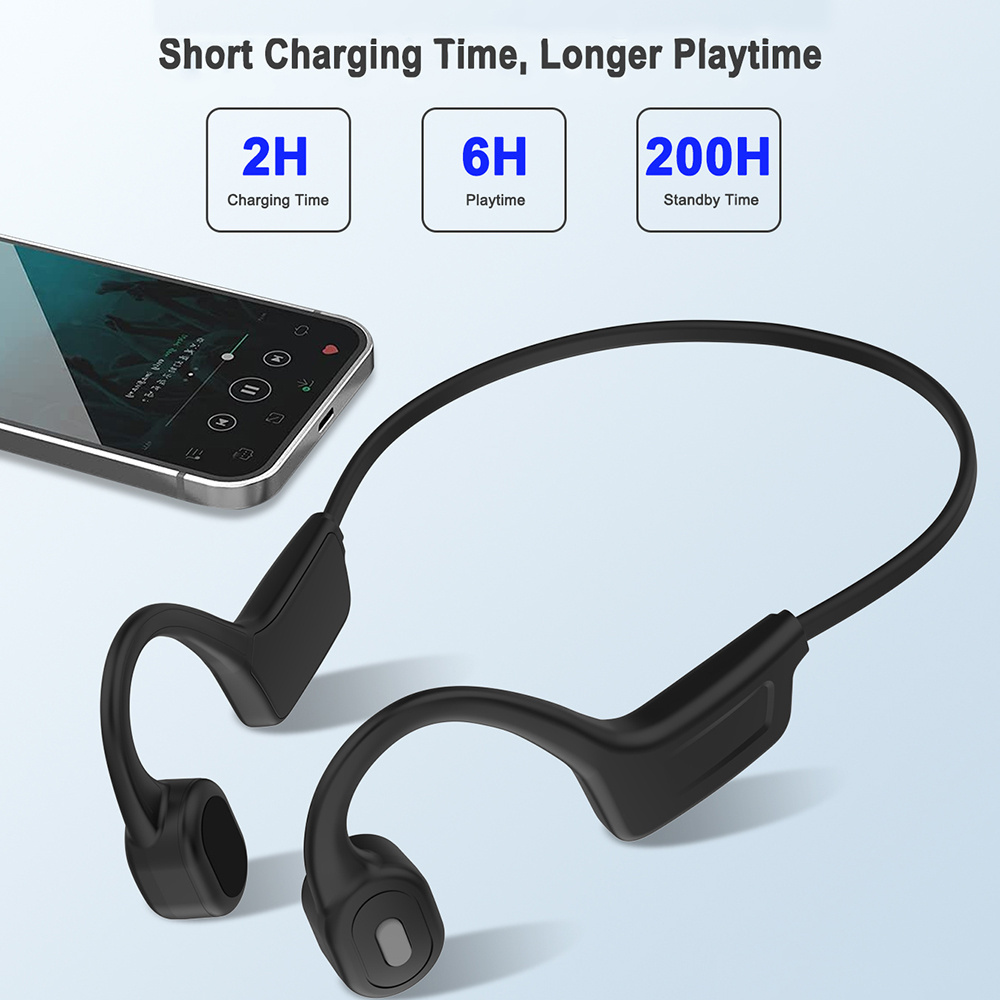 Neckband Sound Stereo Ear Hook BT Waterproof Bt Wireless Sport Bone Conduction Headphones Earphones