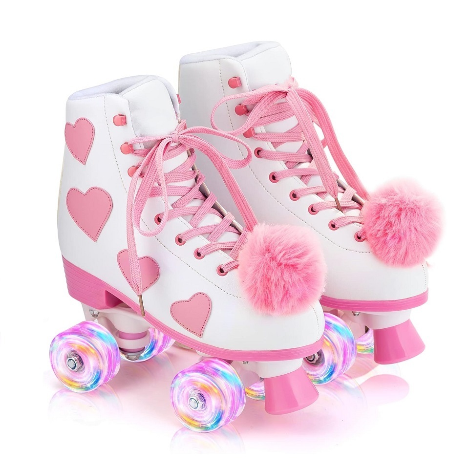 Hot Sales Patines Con Luces Soy Luna Girl Flashing Roller Skates Shoes Sapatos Con Ruedas