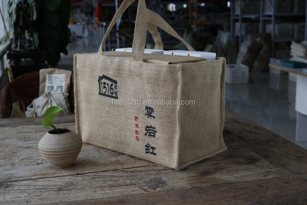 Promotional Cheap Customized Jute bag Jute Shopping Bag Burlap Jute Tote Bag