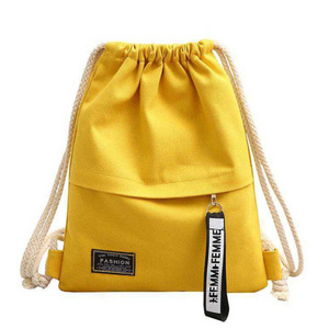 Wholesale Personalized Custom Drawstring Bags Cotton Canvas Drawstring Bag Backpack with Logo