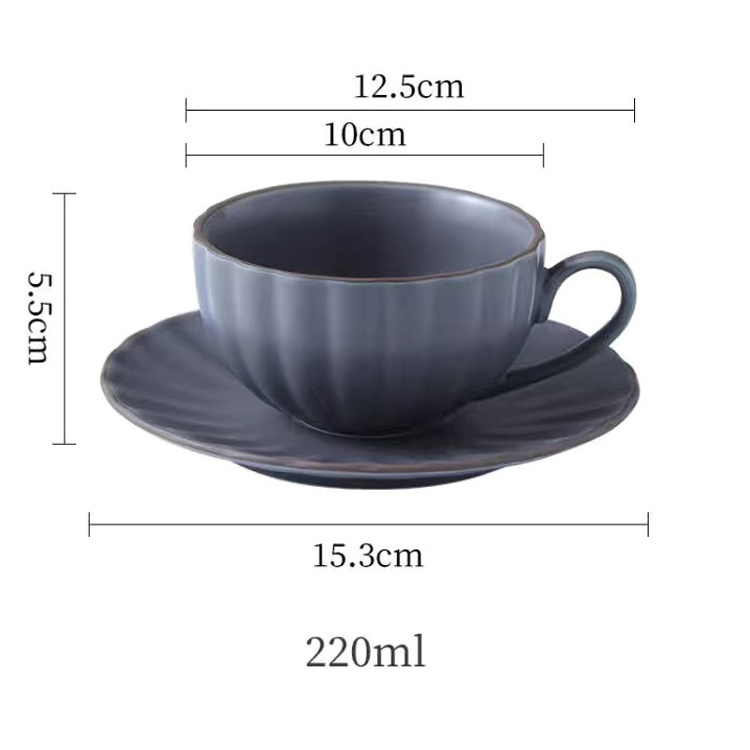 Nordic Custom luxury Porcelain Tea Cups Set Wholesale Latte Espresso Cup Coffee Cup Saucer Sets