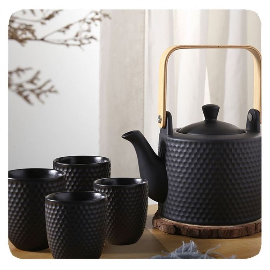 Hot Sale Coffee  Tea Sets Porcelain Japanese Style Tea Cup With Tea Pot With Infuser For Party