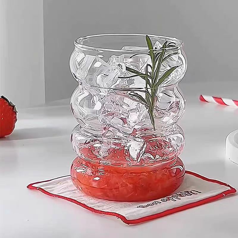 High borosilicate creative modeling glass juice cup home soda drink ice water cup coffee glass cup for home