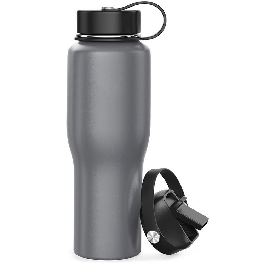 32oz portable outdoor mountaineering water bottle Large capacity insulated Space cup Double stainless steel